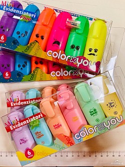 Evidenziatori ColorxYou EMOJI - colori fluo e pastello